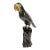 Chinese Cloisonné Parrot on Carved Hardwood Tree Trunk Base Chinese, Circa 1960 For Sale