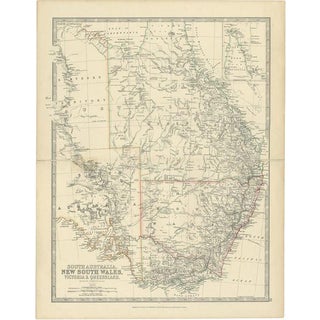 Antique Map of South Australia, 1860 For Sale