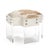 The Cedric Stool from Zentique is a modern vanity stool with a cowhide seat on a clear acrylic frame with polished...