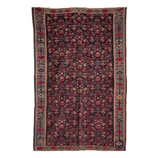 Vintage Middle Eastern Rug with Pink and Blue Floral Patterns, 1980s For Sale