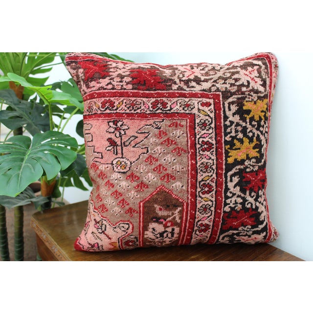 Brick Red Turkish Decorative Pillow Cover - 19.5"x20.5" For Sale - Image 8 of 12