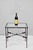 Contemporary Industrial Modern Giacometti Style Wrought Iron Glass Top Side Table by Pottery Barn. Circa Late 20th...