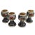 Exceptional vintage set of four (4) German ceramic wine chalices crafted in West Germany by Simon Peter Gerz (Gerzit)....