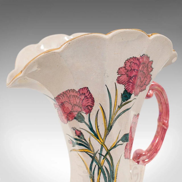Mid-20th Century Ceramic Floral Motif Pouring Jug For Sale - Image 12 of 13