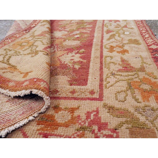 Olive Galerie Shabab Collection Early 20th Century Turkish Oushak Throw Rug For Sale - Image 8 of 8