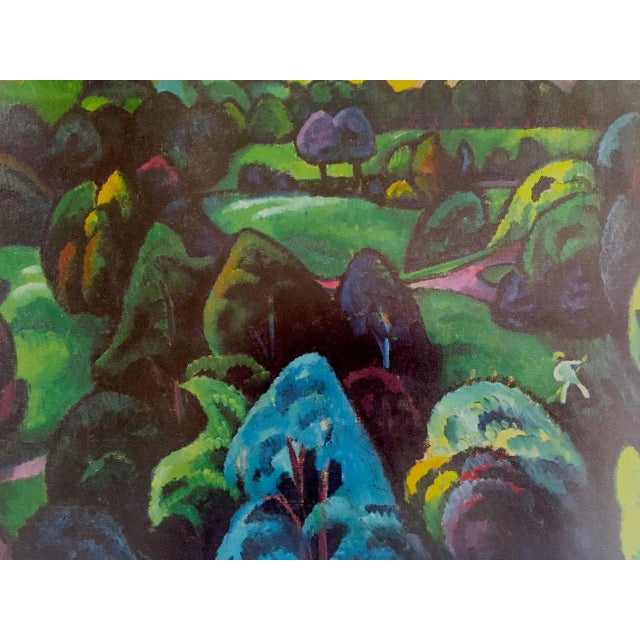 Various Artists Adolf Erbsloh Vintage 1998 German Expressionist Lithograph Calendar Print " Landscape With Mower " 1912 For Sale - Image 4 of 7