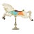 White Vintage 1970s c.w. Parker Style Jumper Carousel Horse on Brass Pedestal For Sale - Image 8 of 12