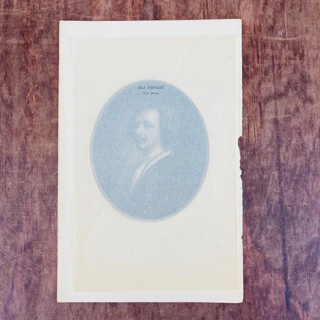 Mid 19th Century Mid 1800s Antique Etching Van Dyck Self Portrait For Sale - Image 5 of 11