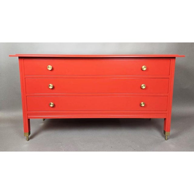 Red Chest of Drawers attributed to Carlo de Carli, 1960s For Sale - Image 6 of 10