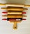 Vintage set of 5 kitchen maple wood rolling pins with heavy maple wood cutting board.