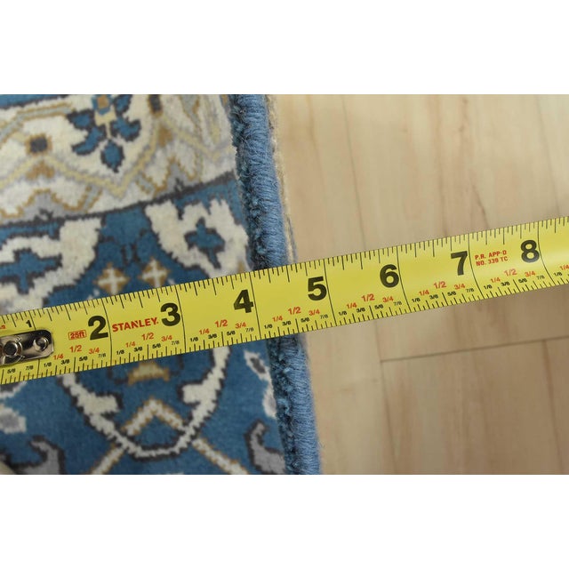 Oushak Runner 2’7” X 10′ Blue Wool Tribal Hand-Knotted Oriental Rug For Sale - Image 11 of 13