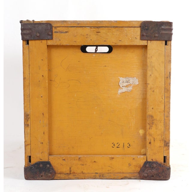 Vintage A. L. Sayer Yellow Wood Bakery Box For Sale - Image 10 of 10