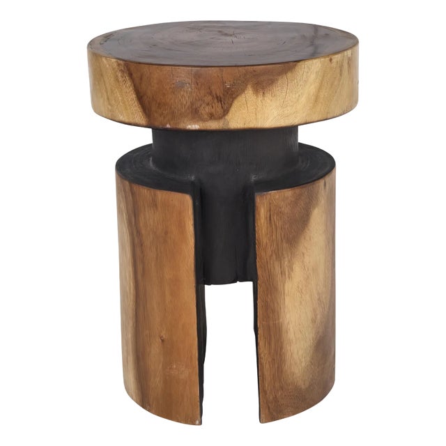 Modern Carved Side Table For Sale