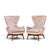 Adrian Pearsall for Craft Associates 2231-C Mid Century Walnut Wingback Lounge Chairs - Pair Each chair measures: 33.5...