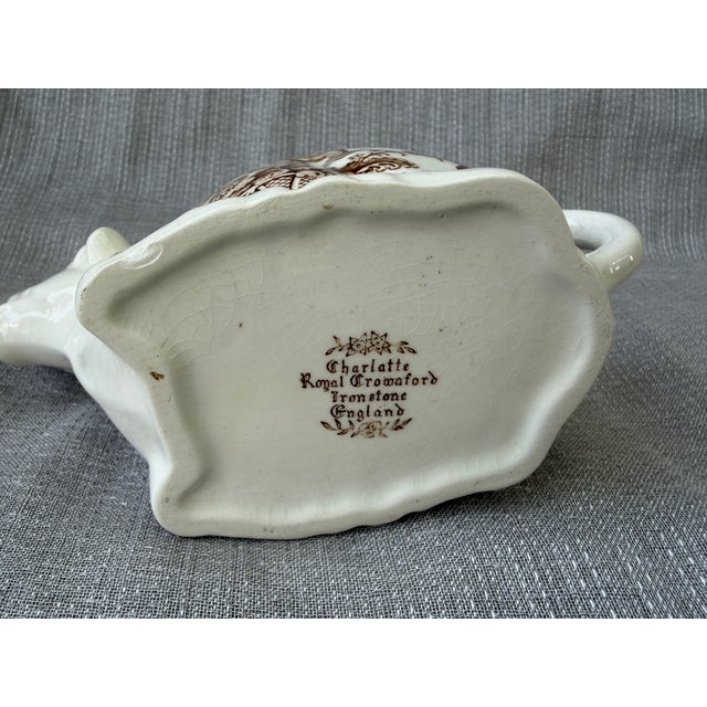 Vintage Ironstone Cow Creamer Royal Crownford England For Sale - Image 15 of 15