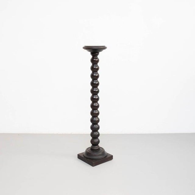 Mid-Century Modern Spanish Wooden Pedestal, 1950 For Sale - Image 14 of 18