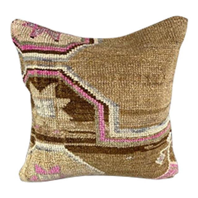 20 x 20 Rug Pillow Serenade Glade Turkish Pillow Cushion Cover For Sale