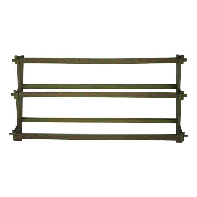 Antique Wall Plate Rack, 1900 For Sale