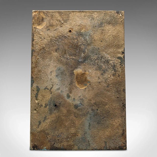 Bronze 1950's Vintage Decorative Relief Plaque For Sale - Image 8 of 8
