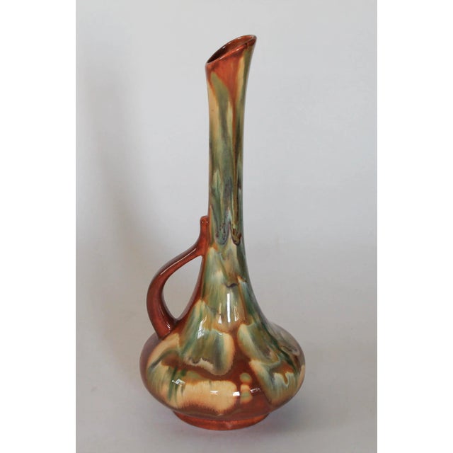 Mid 20th Century Mid-Century Drip Glaze Pottery Vessel For Sale - Image 5 of 7