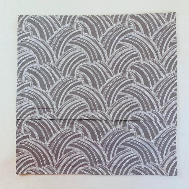 Designer Vicki Payne Free Spirit Gray & Cream Modern Abstract "Feather" Pillow Covers- 3 Pieces For Sale - Image 4 of 7