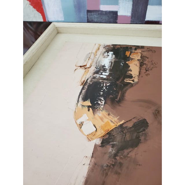 Mid Century Modern Italian Abstract Painting For Sale - Image 4 of 9