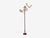 Eskilstuna Elektrofabrik, Floor Lamp, Red Lacquered Metal, Brass, Sweden, 1960s For Sale - Image 4 of 13