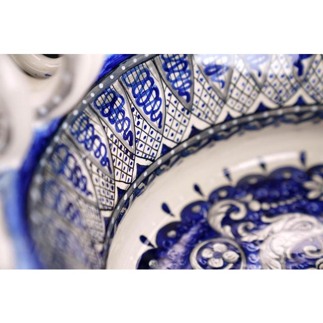 Deruta Blue Dolphins Vase by Deblona For Sale - Image 12 of 17