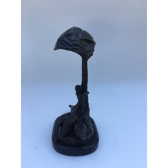 Art Deco Austrian Sculptural Bronze Lamp by Friedrich Gornik For Sale - Image 3 of 6
