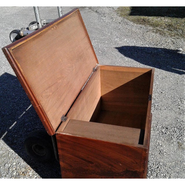 Antique Grain Painted Dovetailed Blanket Chest 1840's Era Folk Art