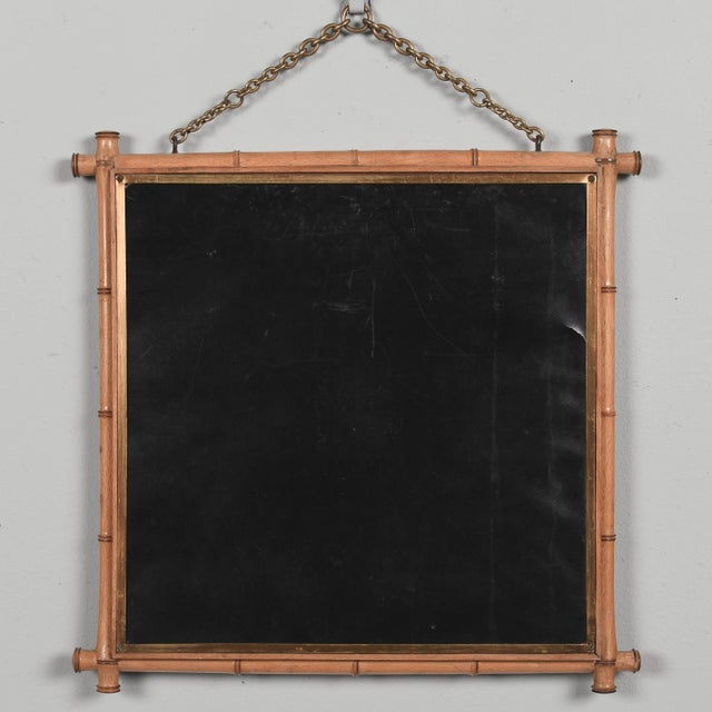 19th Century 19th Century French Faux Bamboo Tri-Fold Mirror For Sale - Image 5 of 10