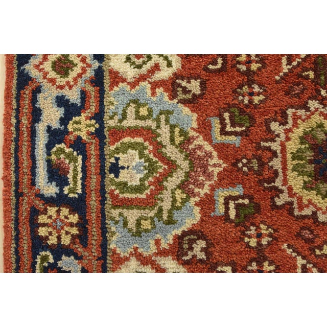 Heriz Runner 2’8” X 10’2” Red Wool Traditional Hand-Knotted Oriental Rug For Sale - Image 9 of 14