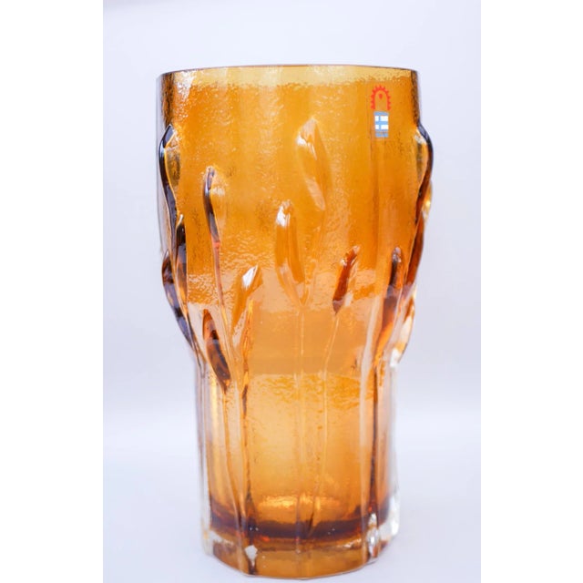 Finnish Art Glass Vase by Kaj Blomqvist for Humppila For Sale - Image 11 of 14