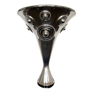 Large and Stunning Sculptural Silver Vessel Graziella Laffi For Sale