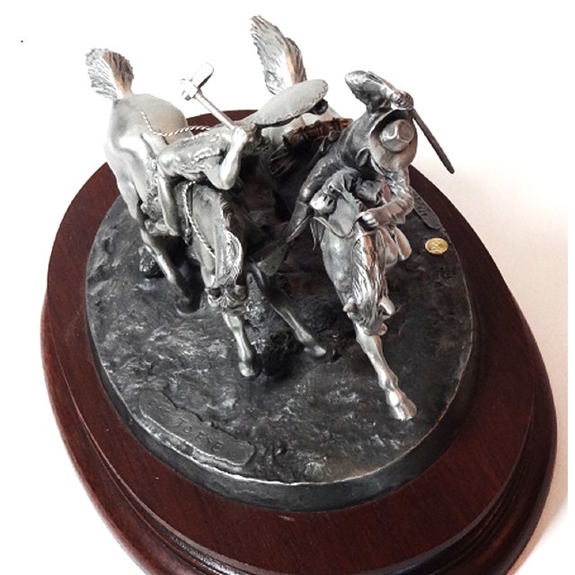 1980s Eye to Eye Limited Edition Polland Pewter Sculpture - Signed and Numbered For Sale - Image 4 of 7