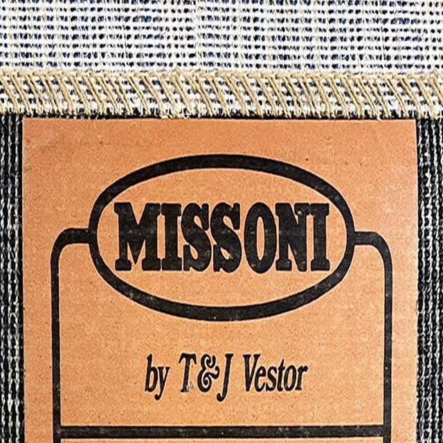 Postmodern Italian Square Geometric Wool Rug by Ottavio Missoni, 1990s For Sale - Image 9 of 10