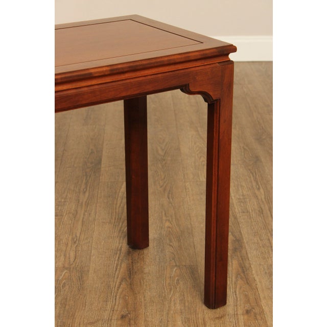 Wood Ethan Allen Canova Campaign Style Sofa Table For Sale - Image 7 of 12