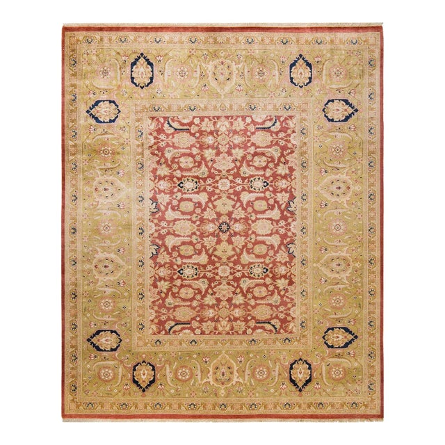 Orange Mogul, One-of-a-Kind Hand-Knotted Area Rug in Orange, 8' 1" x 9' 10" For Sale - Image 8 of 8