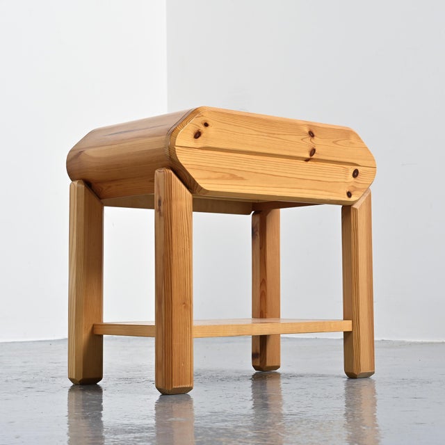 Pine Bedside Tables by Maison Regain, 1970, Set of 2 For Sale - Image 9 of 12