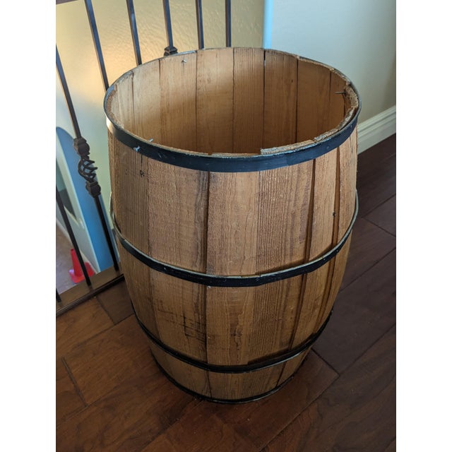 Antique Slack Wooden Barrel by Brooks Barrel Company - Usa Made For Sale - Image 4 of 8