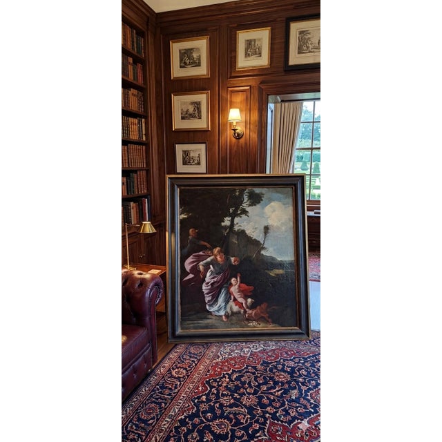 Rest on the Flight Into Egypt, Oil on Canvas, 18th Century, Framed For Sale - Image 4 of 4