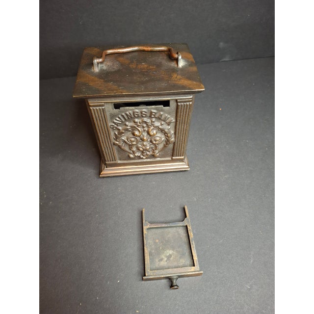 Brass Antique 1895 Chandler’s Mechanical Bank National Brass Works Safe For Sale - Image 8 of 14