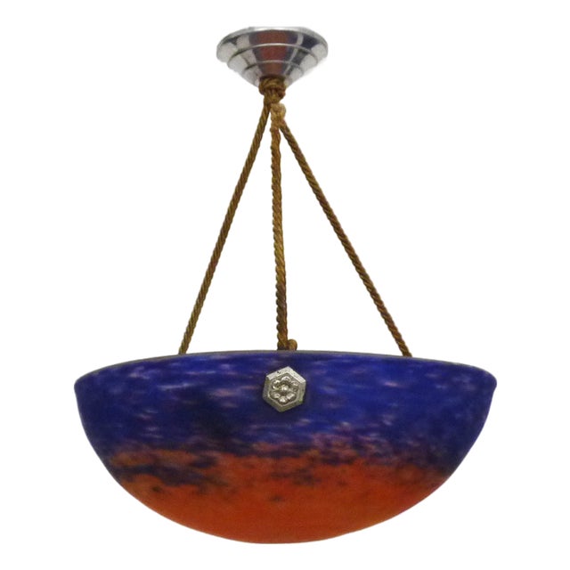 Art Deco Pendant Light by Frères Muller Lunéville, 1890s For Sale