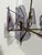 1960s Brass and Purple Acrylic Glass Chandelier in the style of Stilux Milano, 1960s For Sale - Image 5 of 14