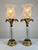 Vintage Hollywood Regency Coastal Brass Palm Hurricane Shade Frederick Cooper Style Table Lamps - a Pair For Sale - Image 11 of 11