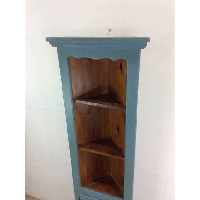 American Antique American Corner Cabinet With Shelving and Cabinet Storage For Sale - Image 3 of 12