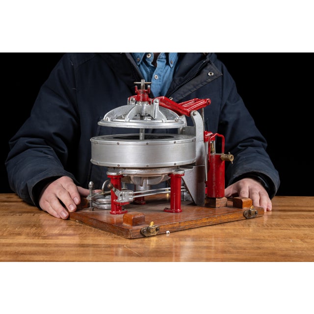Vintage tire manufacturing and repair machine salesman sample. This piece would have been shopped around to various...