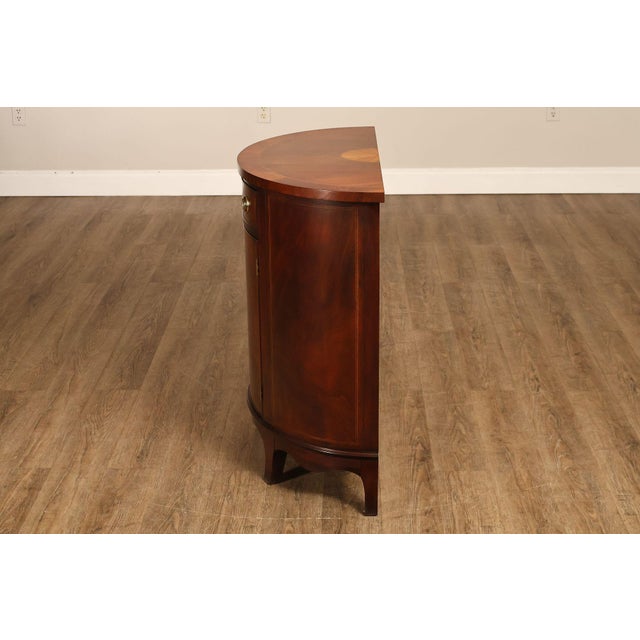 Henkel Harris Mahogany Demilune Console Cabinet Console For Sale - Image 18 of 18