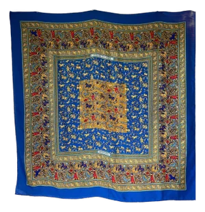 Hermès Chasse en Inde Cachemire and Silk Chale 140 Cm-55 Pouces Duchêne Michel