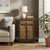 Tibetan Style Geometric Graphic Brown Golden Yellow End Table Nightstand For Sale In San Francisco - Image 6 of 10